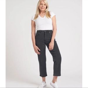 UNIVERSAL STANDARD Etta High Rise Straight Jeans Black 18